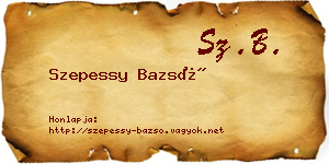 Szepessy Bazsó névjegykártya